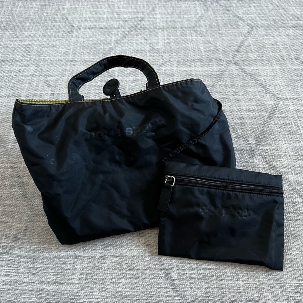 Vintage 1990s Polo Sport Ralph Lauren Black Cosmetics Toiletries Bag & Pouch